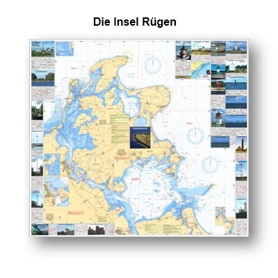 Die Insel Rügen. Es werden die Leuchtfeuer erklärt (kann auch als Leuchtkarte bestellt werden)