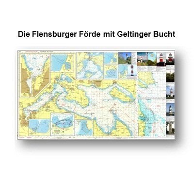 Die Flensburger Förde  mit Geltinger Bucht. Es werden die Leuchtfeuer erklärt. (kann auch als Leuchtkarte bestellt werden)